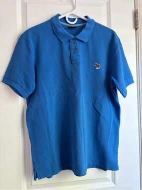 Paul Smith Men's Blue Polo with Zebra Patch